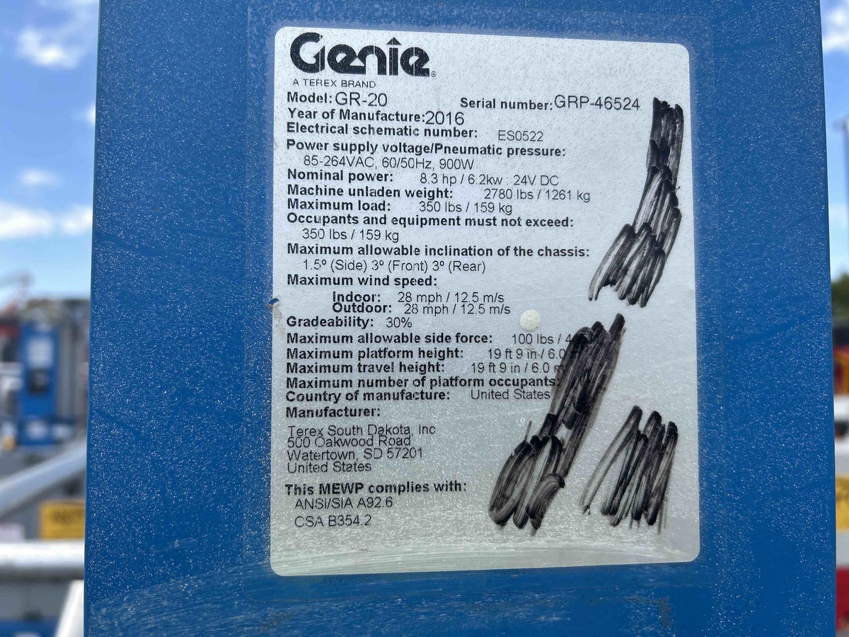 2017 Genie GR-20-5
