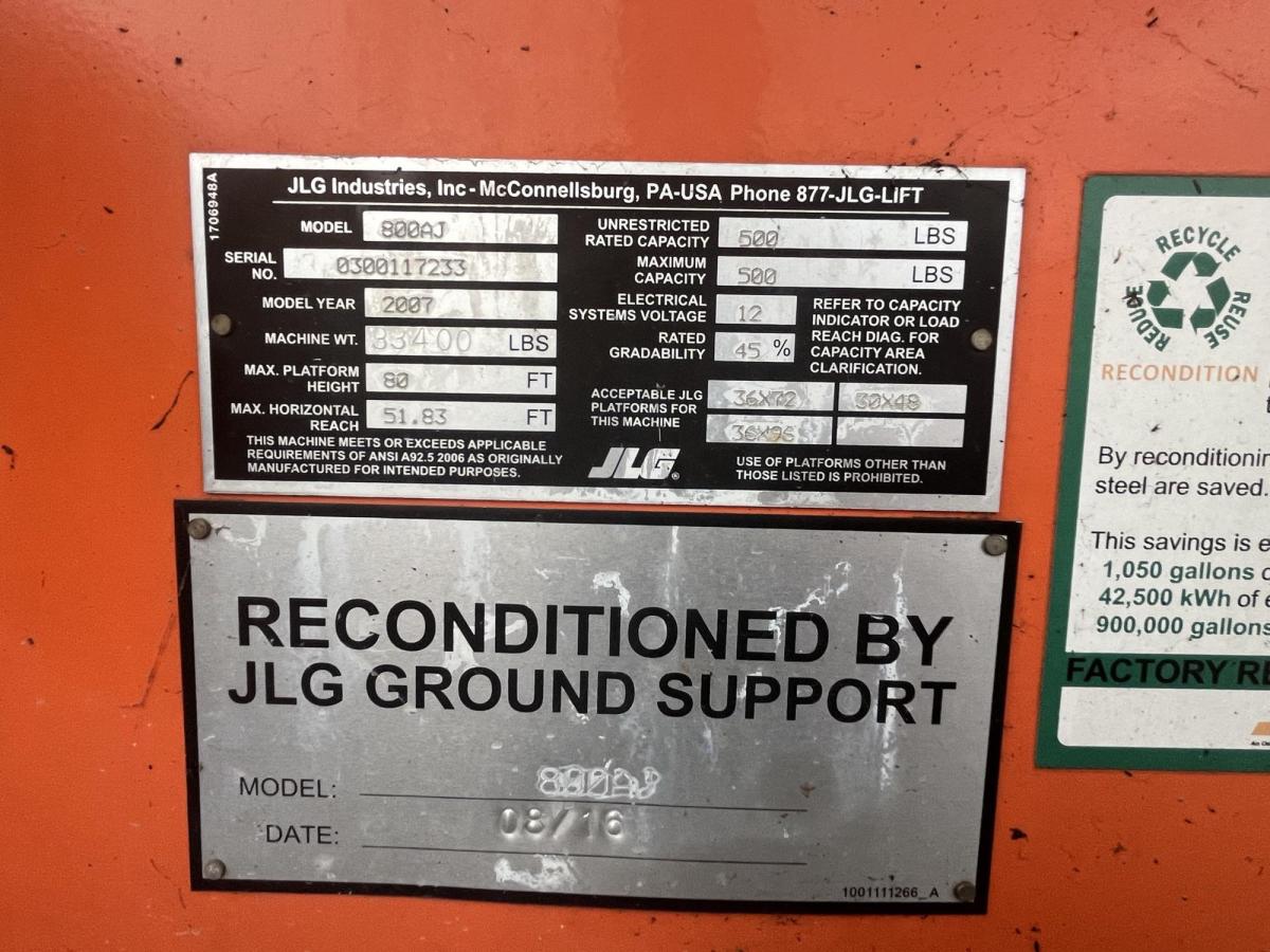 2007 JLG 800AJ