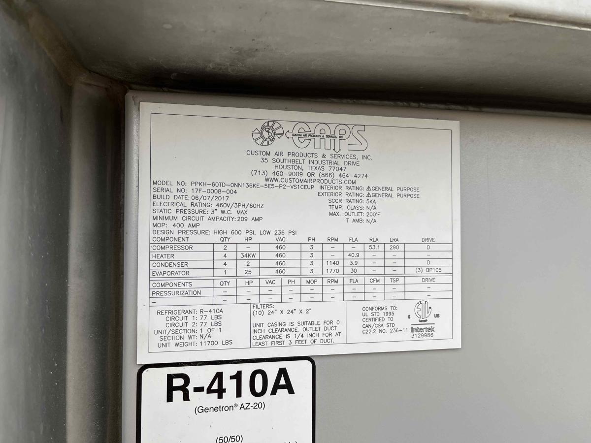 2017 Caps 70-ton Hybrid Air Conditioner