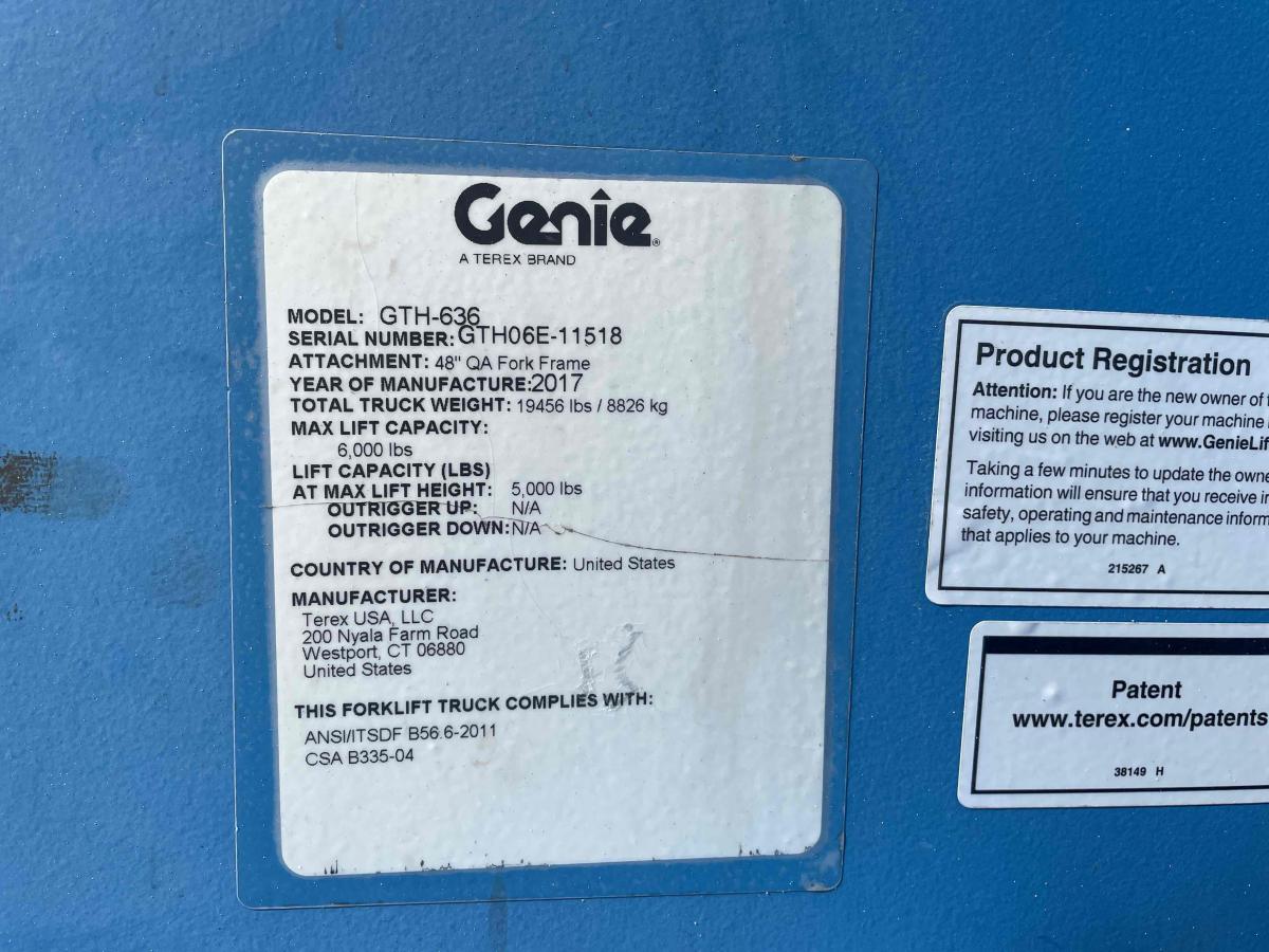 2017 Genie GTH-636