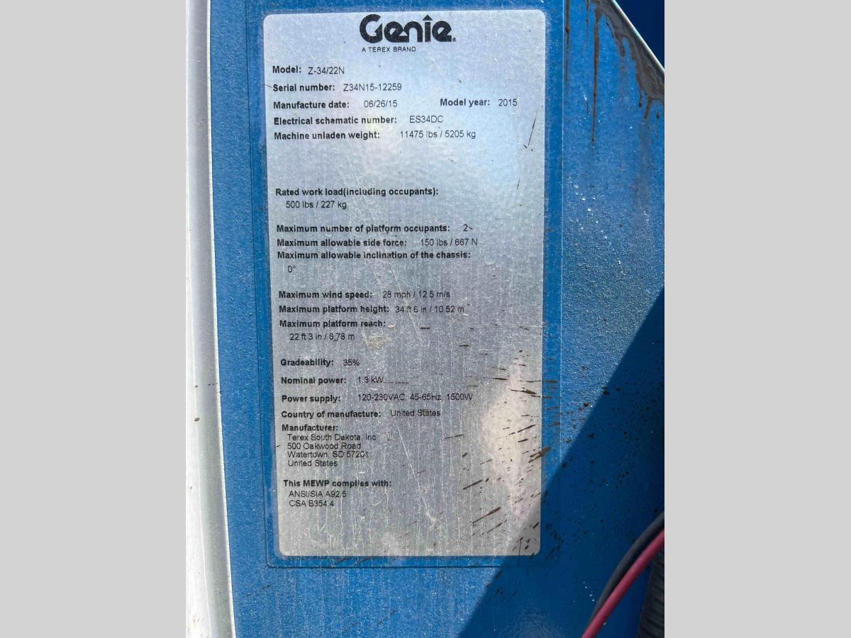 2015 Genie Z-34/22 N-6