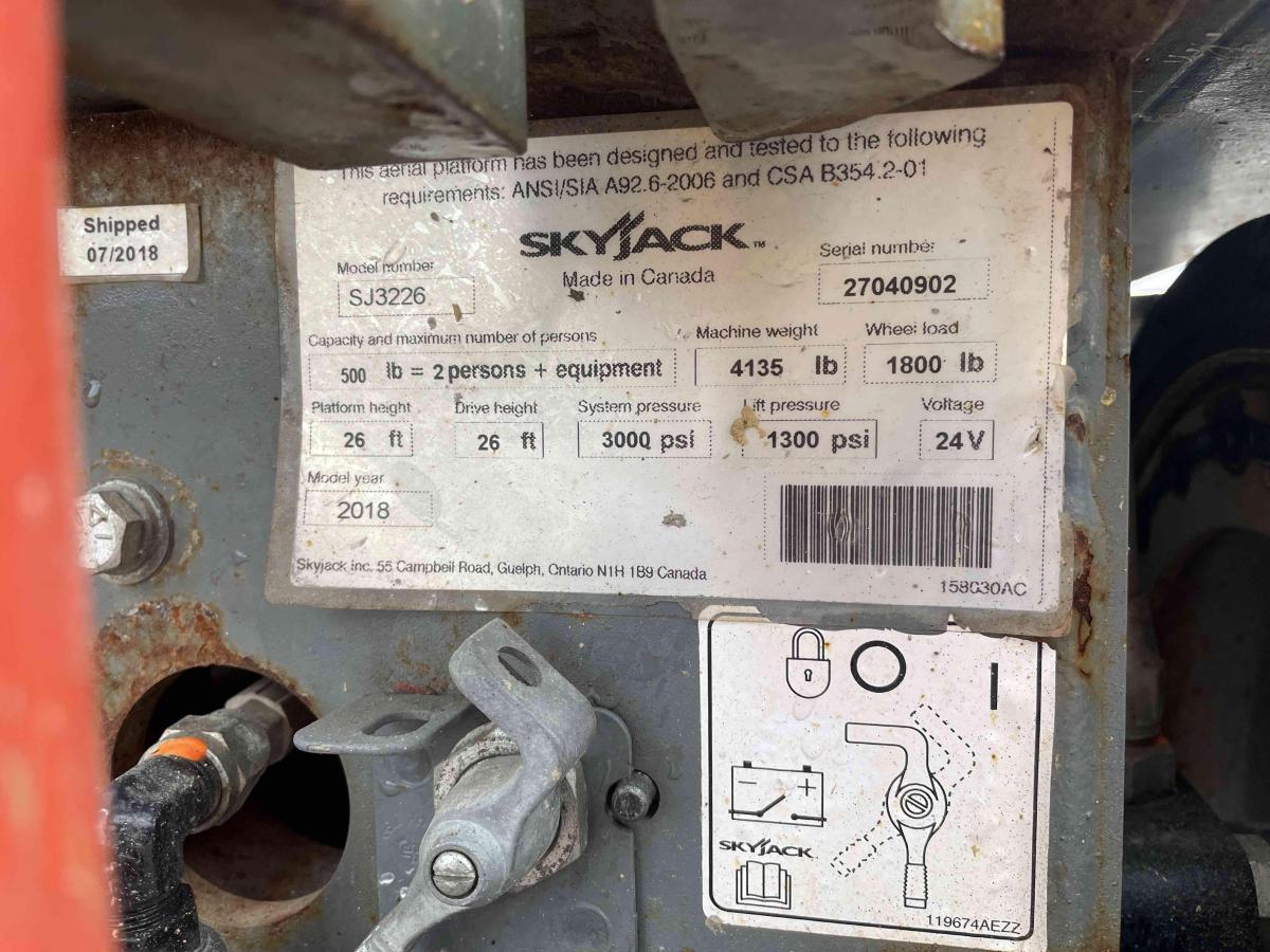 2018 Skyjack SJ3226