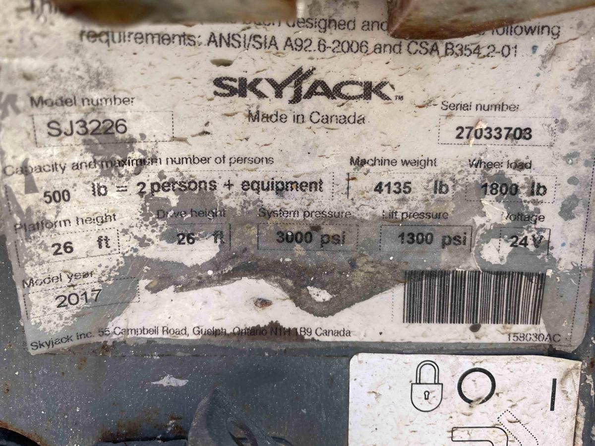 2017 Skyjack SJ3226