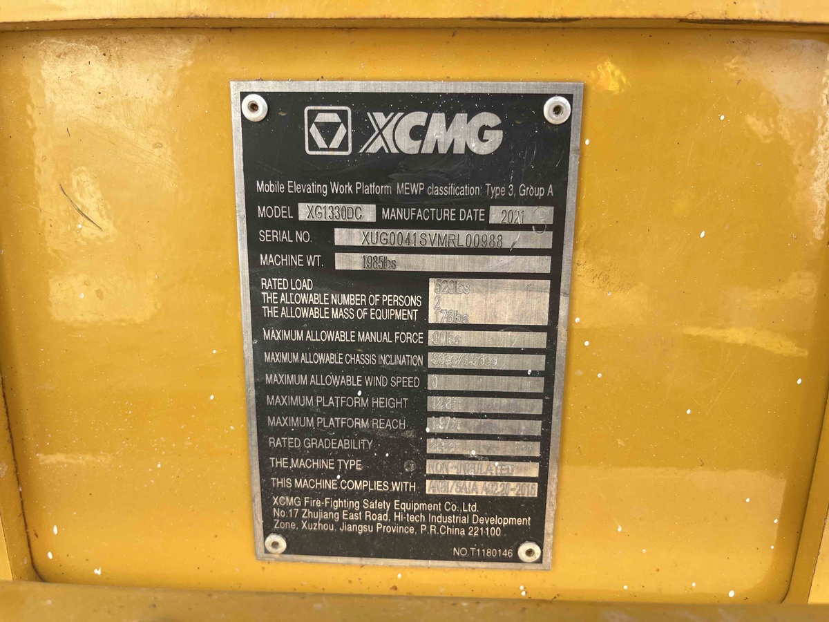 2021 XCMG XG1330DC-11