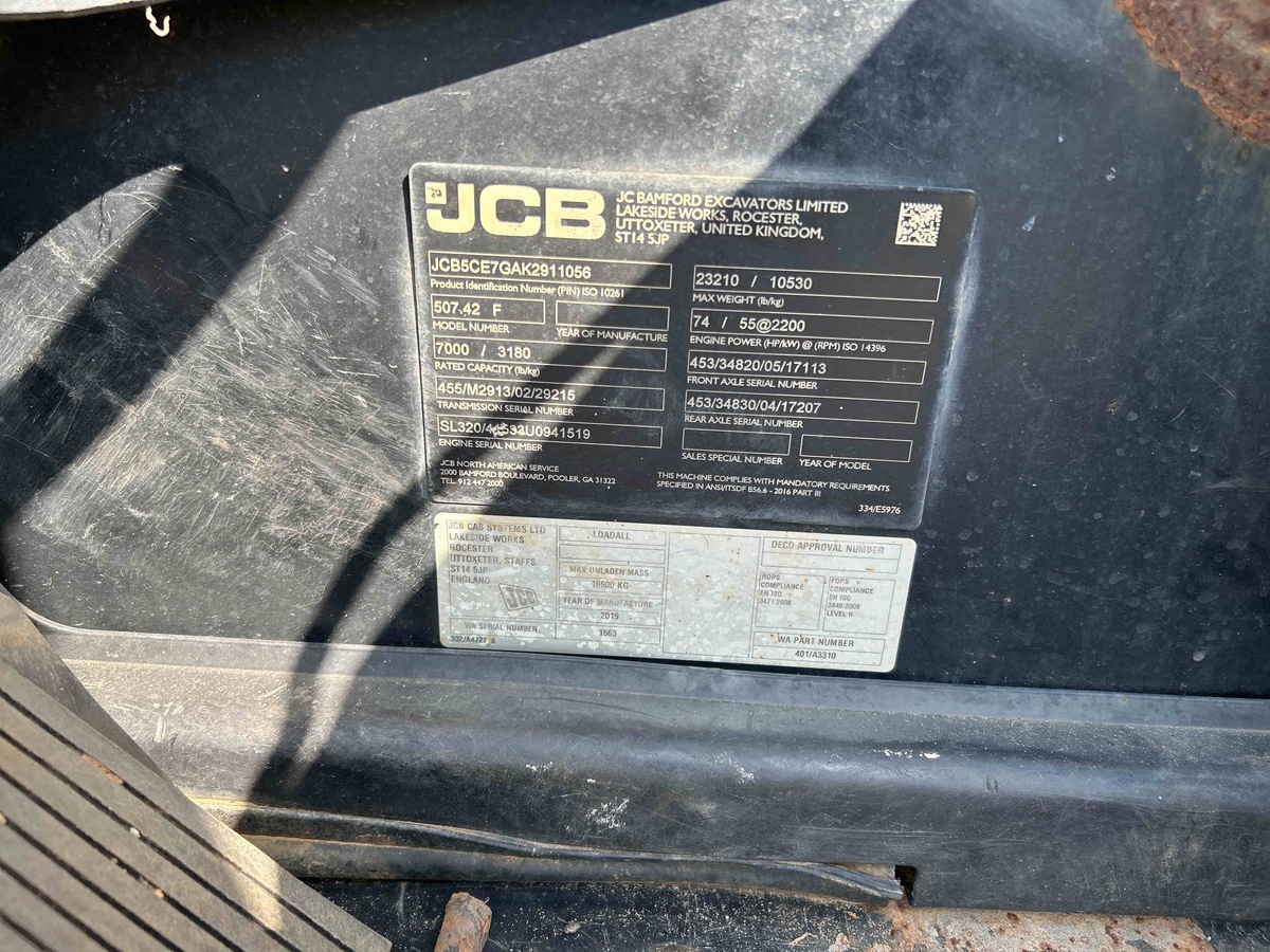 2019 JCB 507-42-7