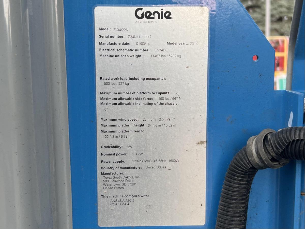2014 Genie Z-34/22 N