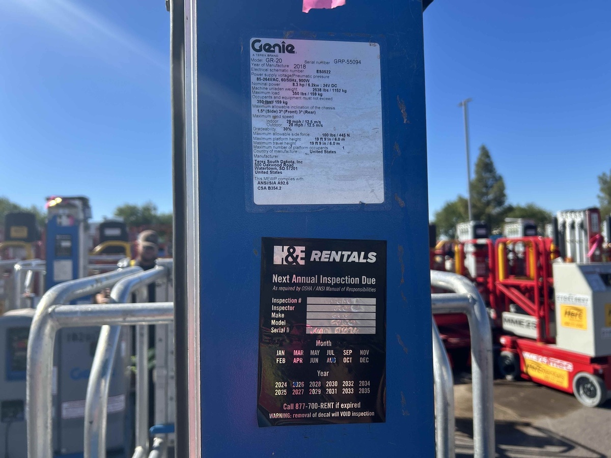 2018 Genie GR-20-5