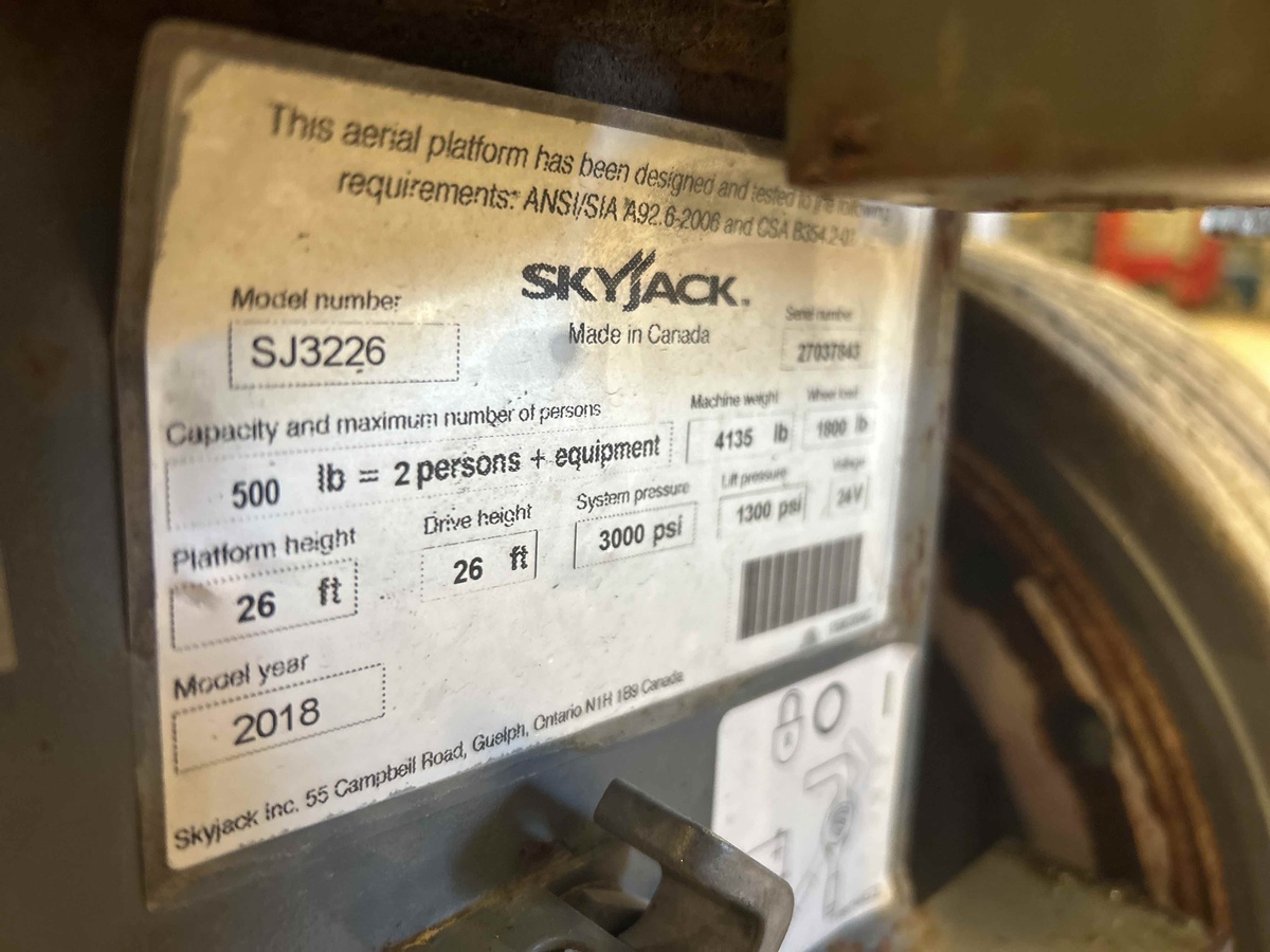 2018 Skyjack SJ3226-5