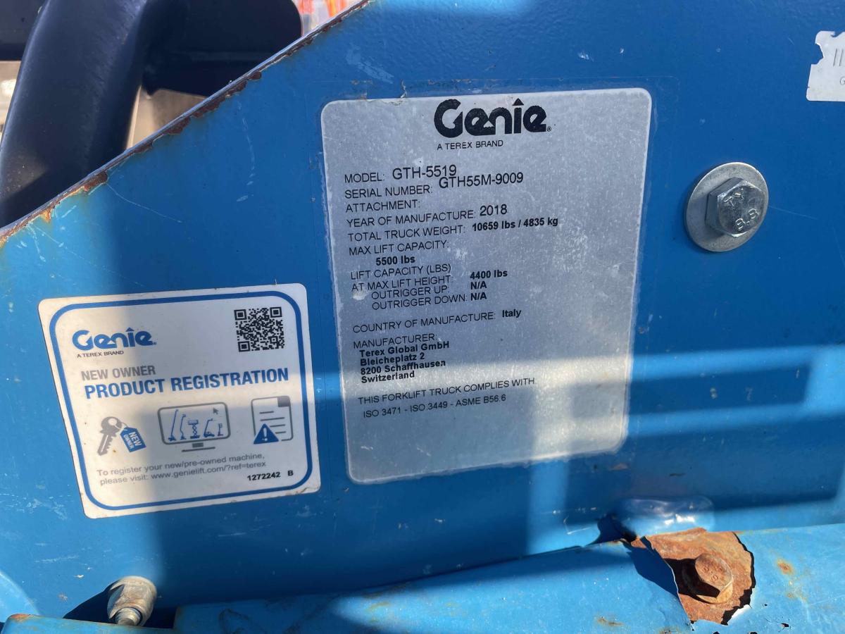 2018 Genie GTH-5519
