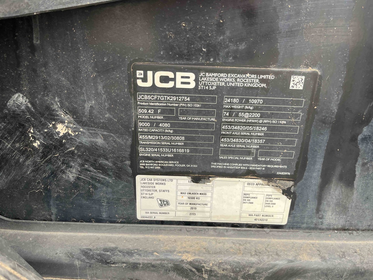 2019 JCB 509-42-6