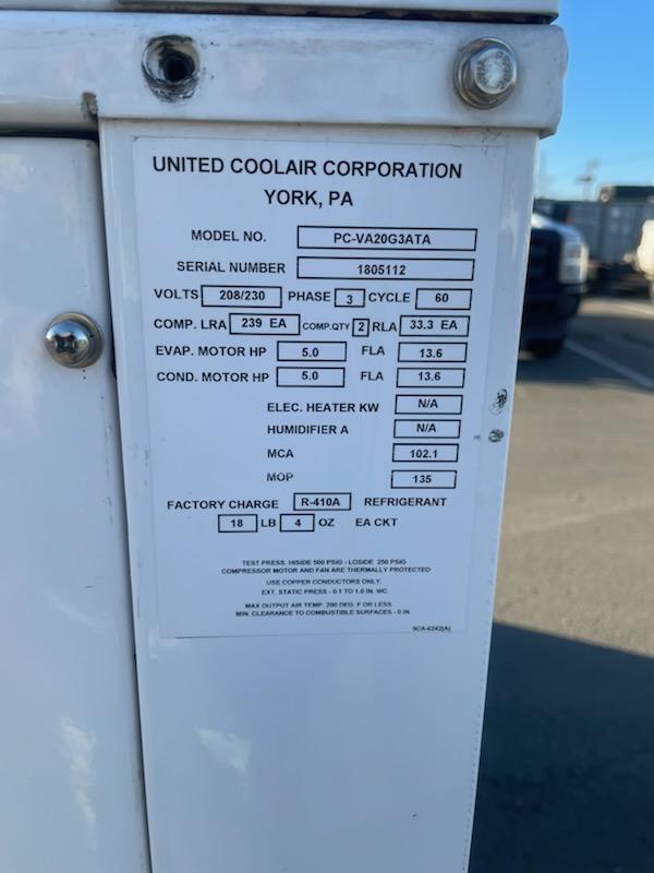 2018 United CoolAir PC-VA20G