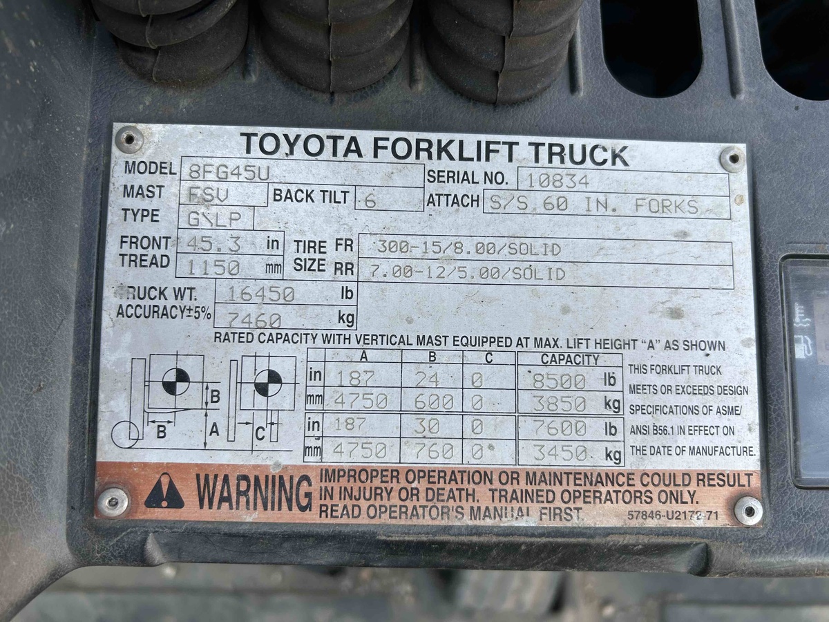 2017 Toyota 8FG45U-7