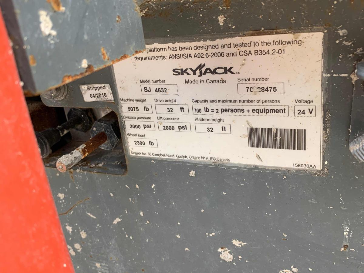 2016 Skyjack SJ4632-8
