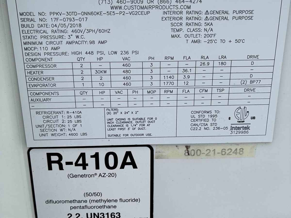 2018 Caps 30 Ton Compact Vertical Package Unit-5