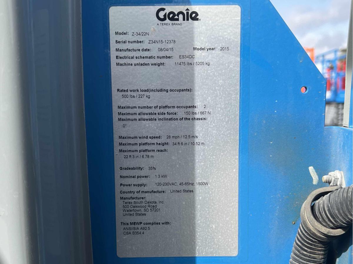 2015 Genie Z-34/22 N