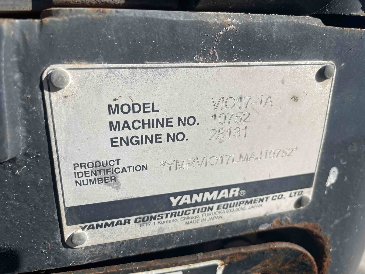 2021 Yanmar VIO17-1A-10