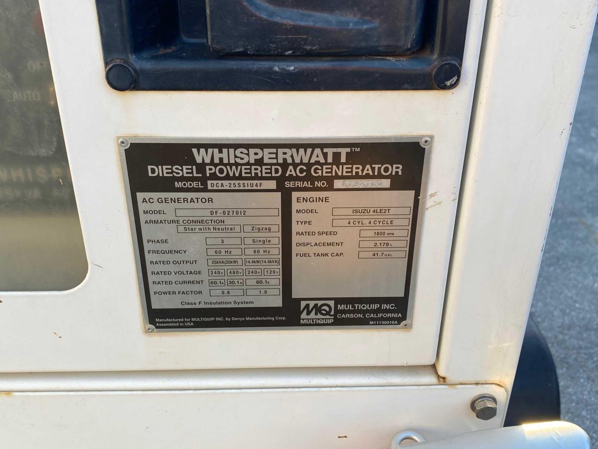 2016 Multiquip DCA25SSIU4F
