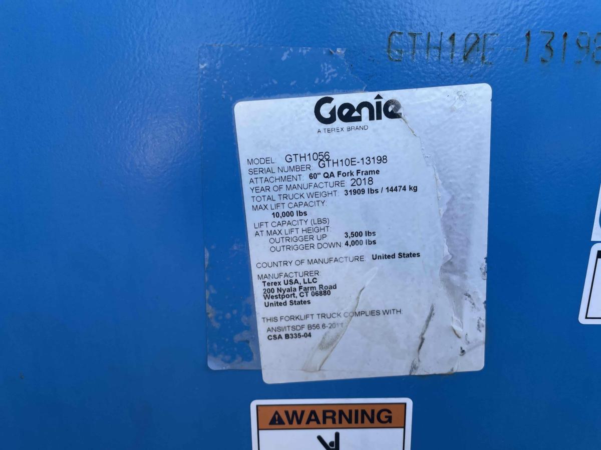 2018 Genie GTH-1056