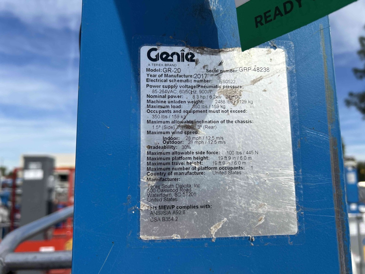 2017 Genie GR-20-5