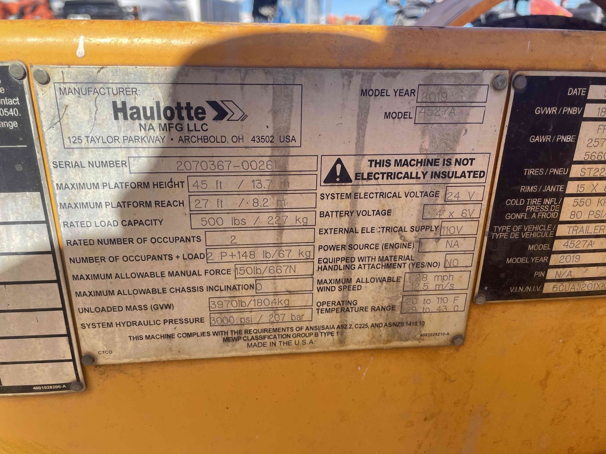 2019 Haulotte 4527A-5