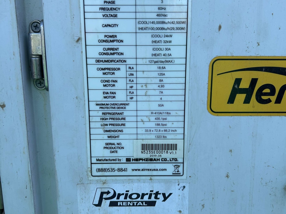 2019 Airrex AHSC-140 460/3Ph-1