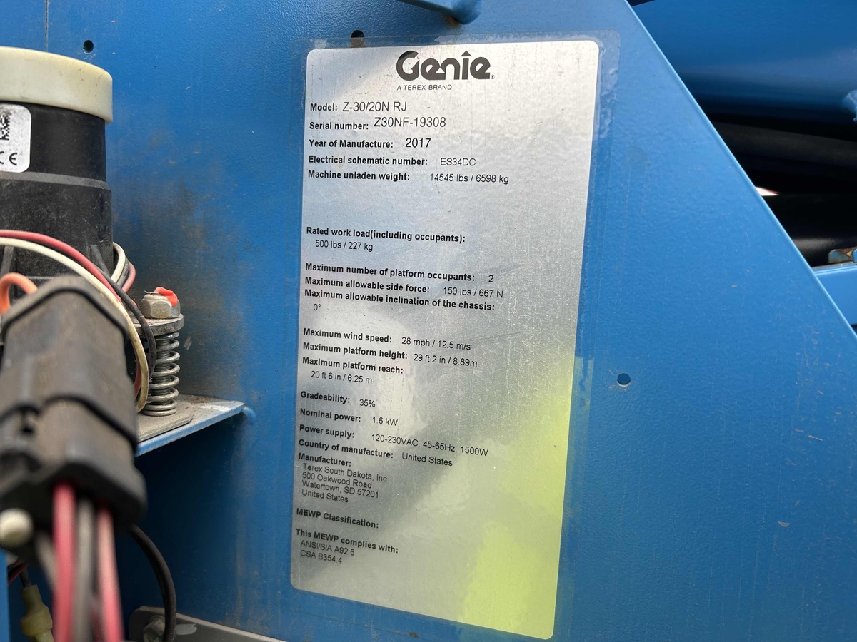 2017 Genie Z-30/20N RJ-12