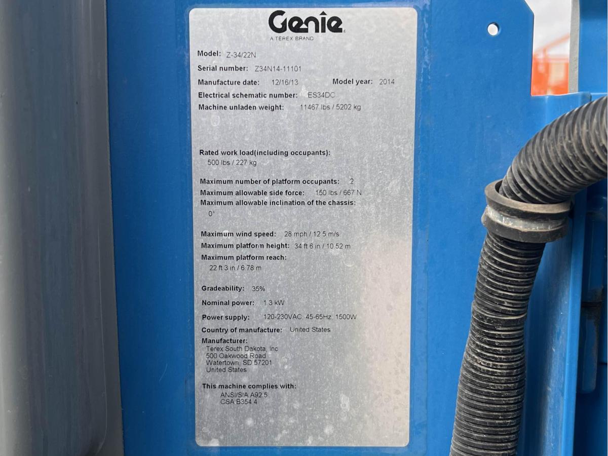 2014 Genie Z-34/22 N