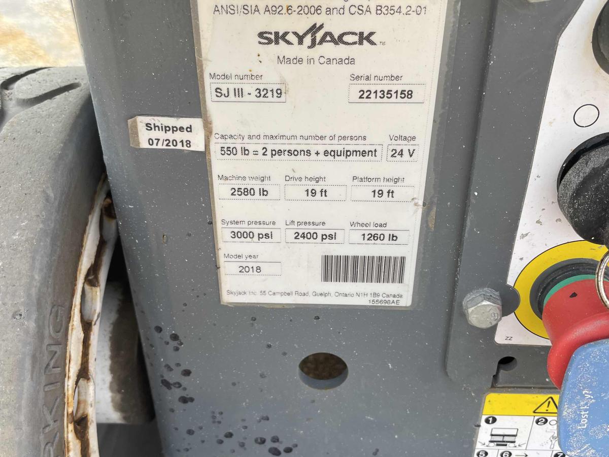2018 Skyjack SJ3219