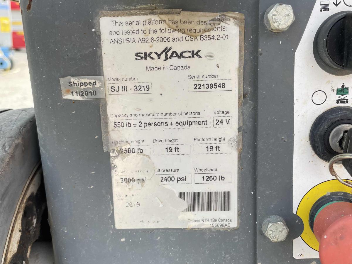 2018 Skyjack SJ3219
