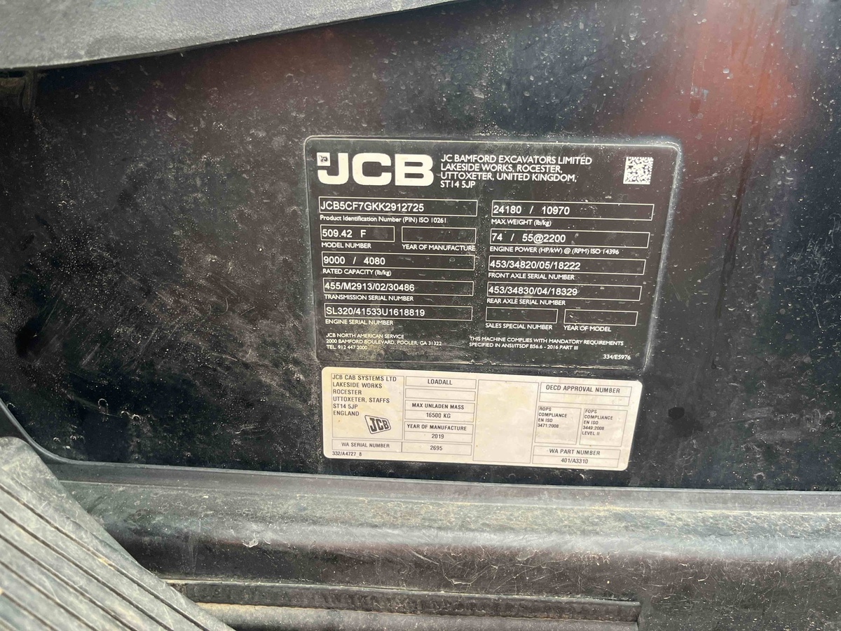 2019 JCB 509-42-5