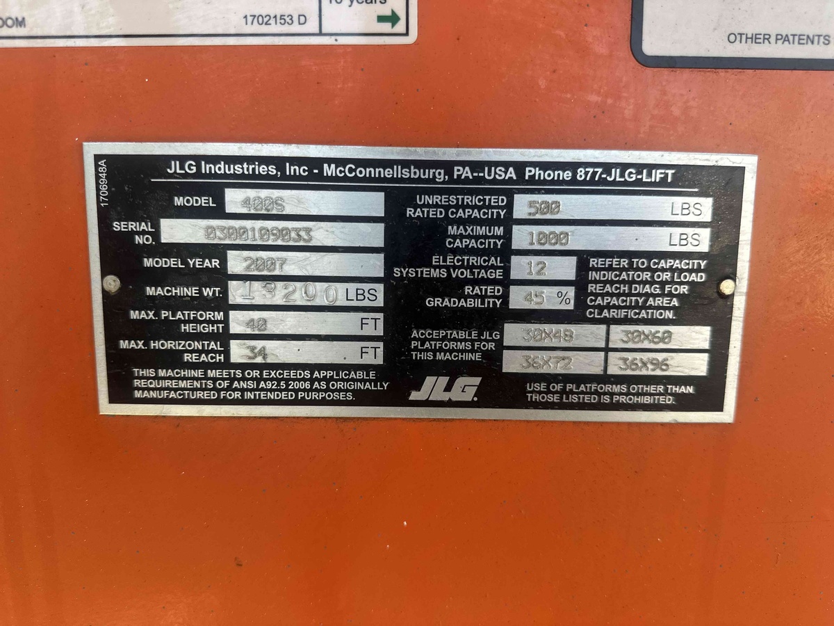 2007 JLG 400S-2