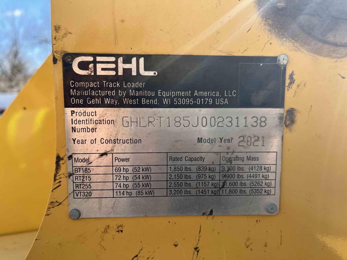 2020 Gehl RT185-8