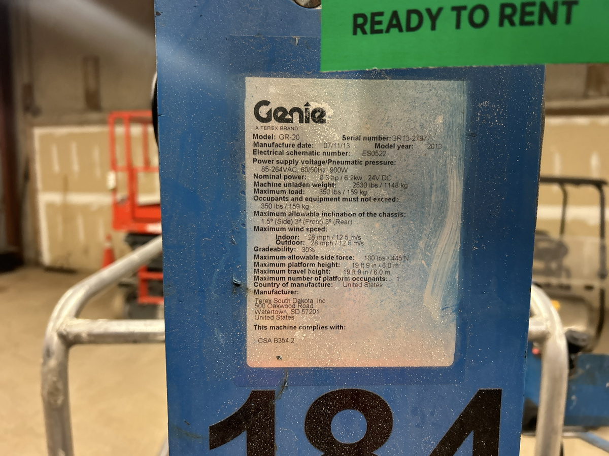 2013 Genie GR-20-5