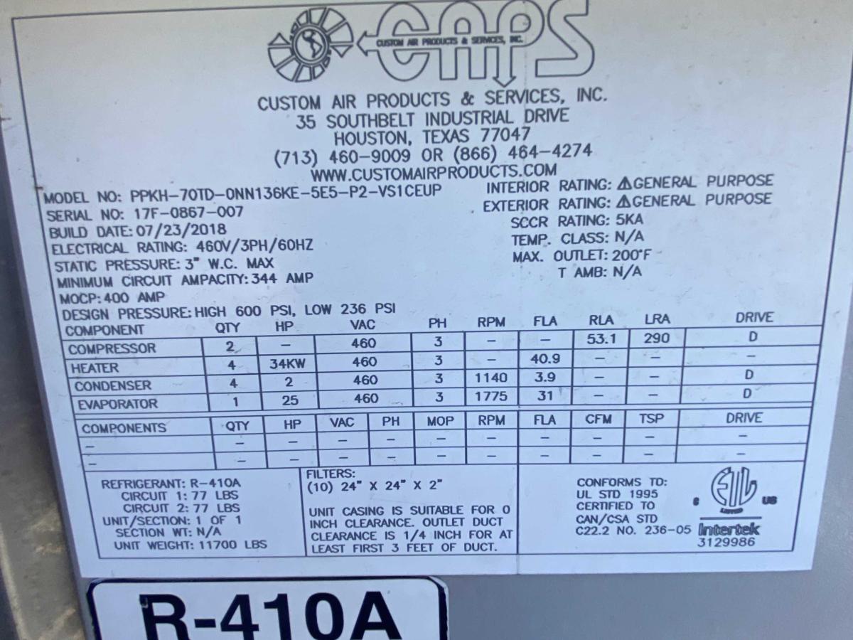 2018 Caps 70-ton Hybrid Air Conditioner-5
